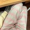 Women's Ice Cream Plaid Pajama Pants - Loose Fit for Spring, Autumn, & Summer