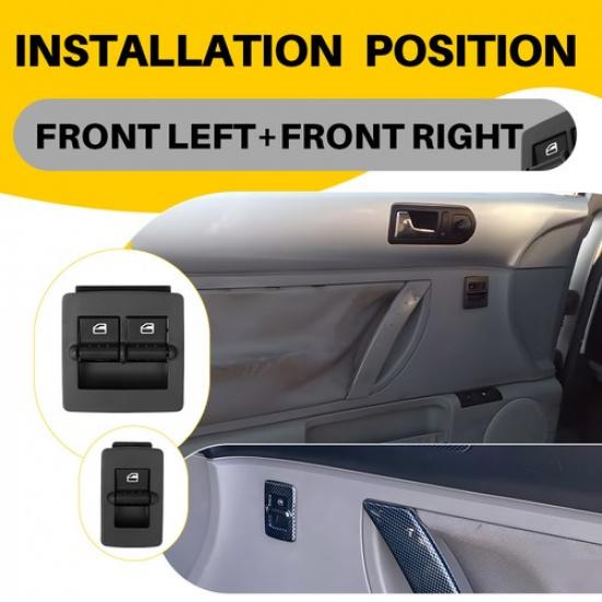 Front Driver Passenger Window Power Switch For 1998-09 2010 Volkswagen Beetle EA