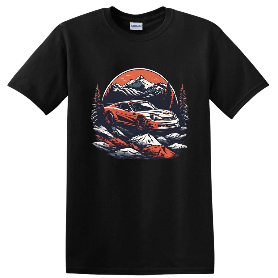 Car Adventure Mountain Landscape T Shirt Graphic Tee for Car Enthusiasts