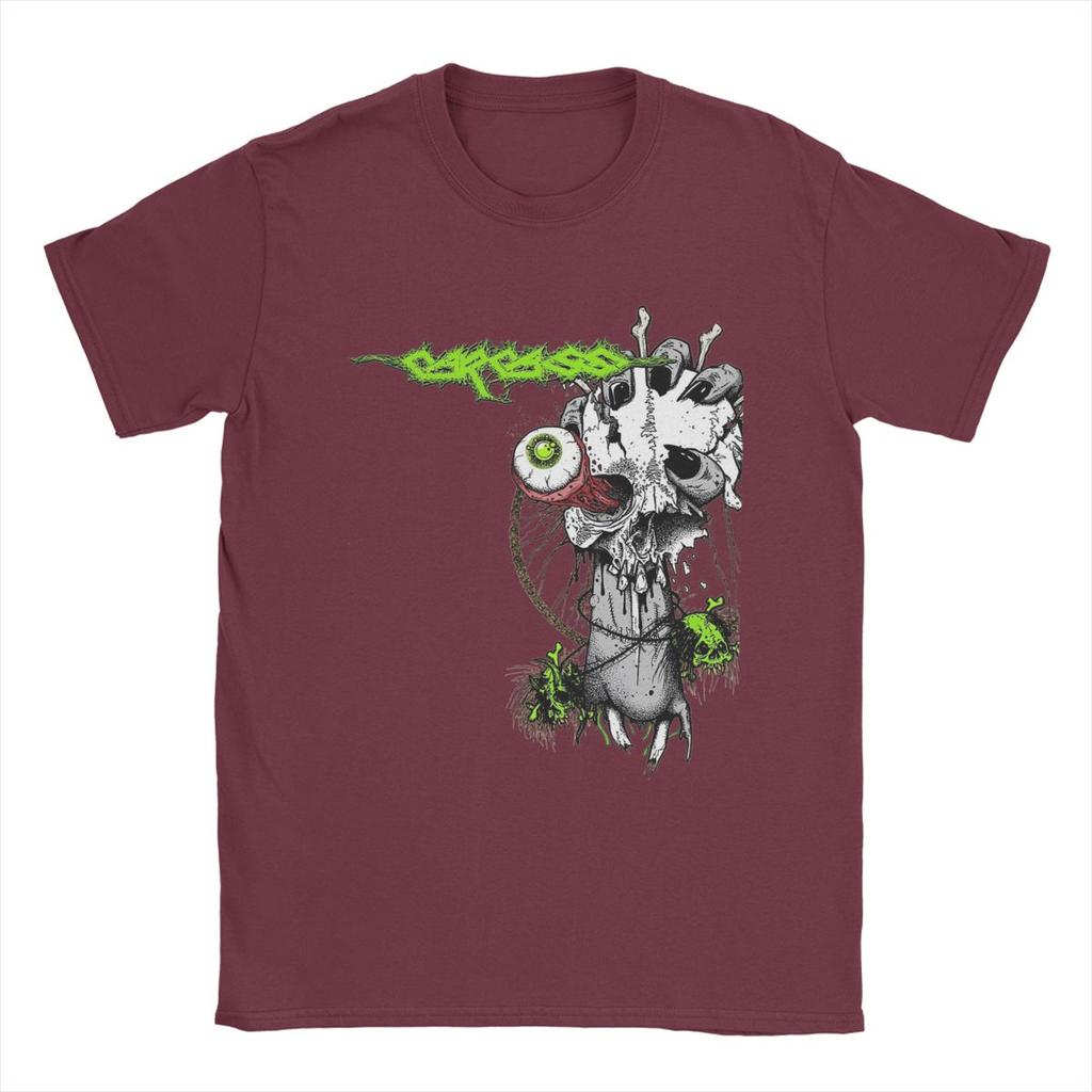 Men's T-Shirts Carcass Funny Pure Cotton Tee Shirt Short Sleeve T Shirts Round Neck Clothes 4XL 5XL