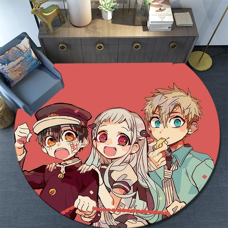 Toilet‑Bound Hanako‑kun2 Round Area Rug,Carpet Rug for Living Room Bedroom Sofa Playroom Decor,Non-slip Floor Mat