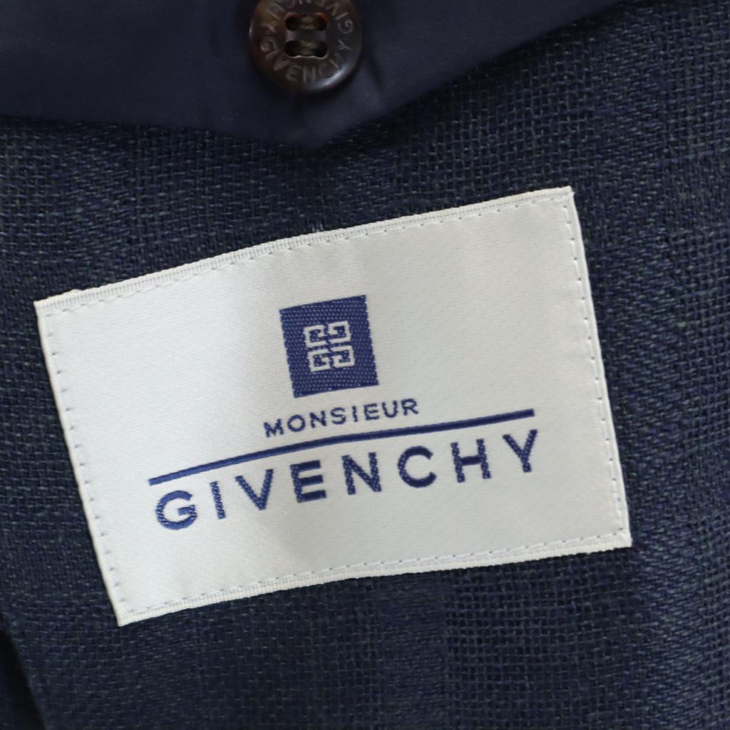 Givenchy 90-е Лен Старый Клетчатый Укороченный Пиджак S древесно-угольный Мужской Б/У
