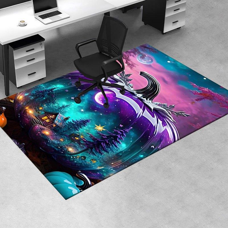 "Enchanted Pumpkin Night Scene Wall Art Print"Office Mat Home Decor Office Desk Chair Carpet for office ph147