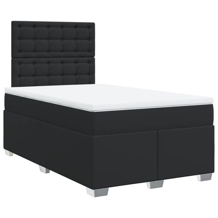 Maison Exclusive - Sommier à lattes de lit matelas Noir 120x200 cm Similicuir
