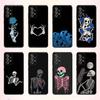 Стильный чехол L-Luxury S-Skull для телефона Samsung S 25, 24, 23, 22, 30, 21, 10, 9, Ultra, Plus, Lite, FE, 4, 5 G, мягкий черный.