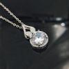 Accessories 4-carat Anti-zircon Gourd Pendant Classic Four-claw Round Diamond-encrusted Pendant Collarbone Chain