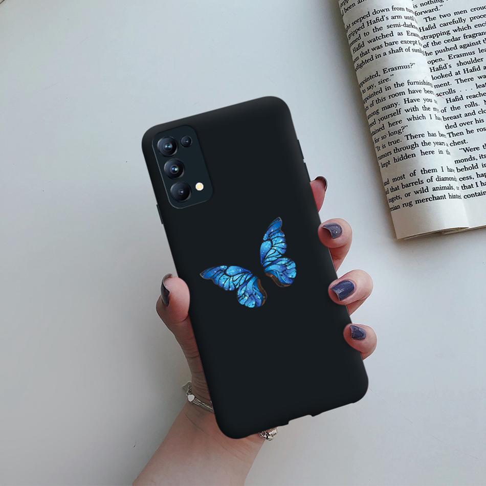 For Oppo Reno5 Pro Case Cute Cat Cactus Painted Soft Silicone Back Cover For Oppo Reno 4 5 Reno4 Reno5 Pro 5G Phone Cases Bumper