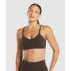 Luxe Seamless Bralette Walnut Brown Marl B9a8i Nc1d