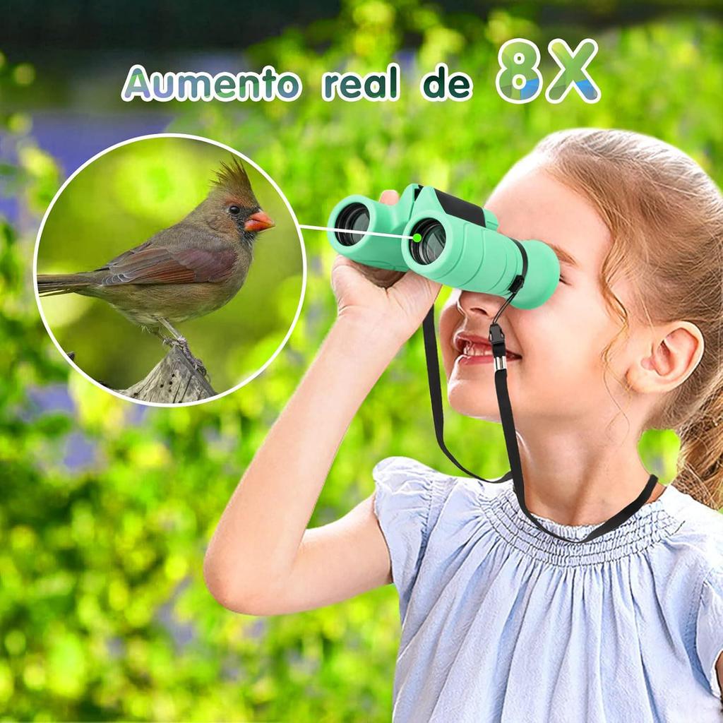 Children's 8x21 High-Definition Binoculars - Eye-Friendly Optical Magnification for Outdoor Use
