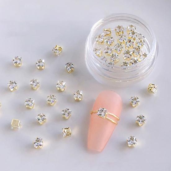 20 шт./кор. украшения для ногтей блестящие кубические цирконии блестящие стразы для ногтей ювелирные украшения для женщин