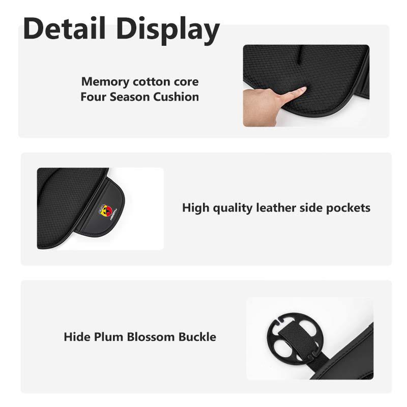 GHMJE1 Car Seat Cushion Ice Silk Storage Pad Non-slip Protector Cover For Abarth Stilo Ducato Palio Bravo Linea Doblo 500 Grande Tipo