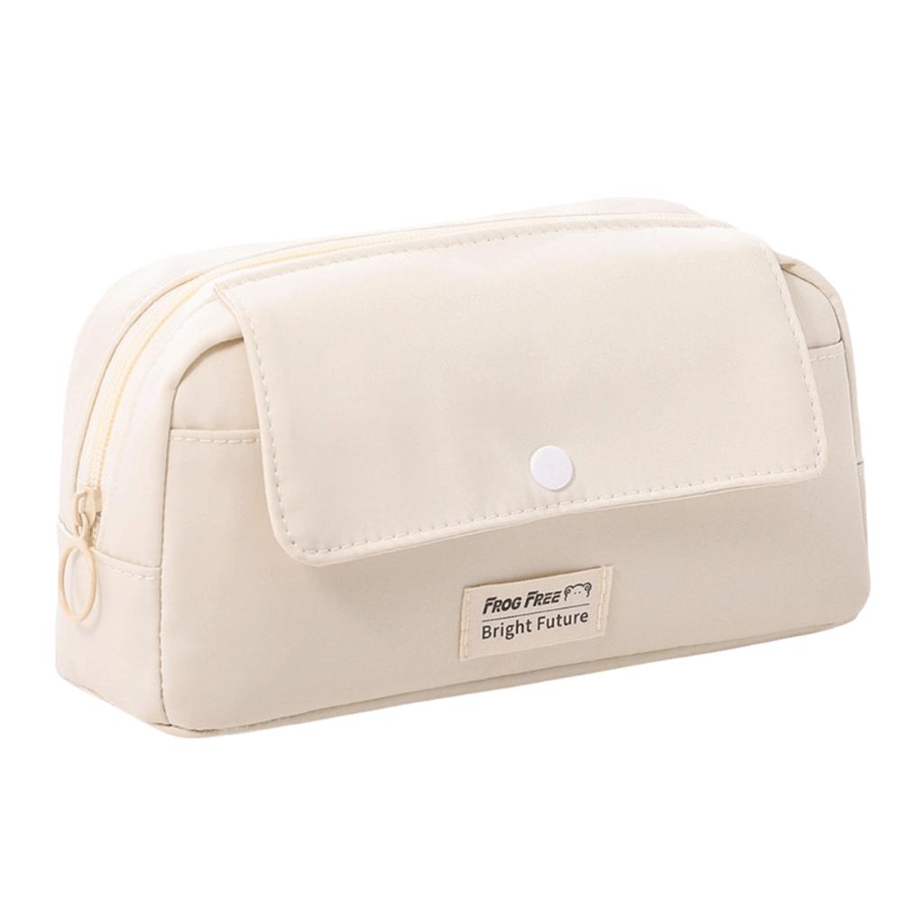 Large Capacity Stationery Bag Solid Color Storage Bag Pencil Case  Stationery Storage