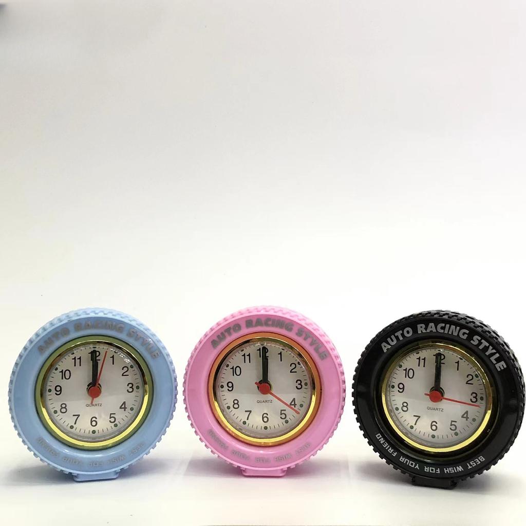 Classic Tire Alarm Clock Daily Necessities Children Cartoon Student Bedside Clock Home Cute Small Alarm Clock Desktop Wake Up