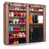 Shoe Cabinet Fabric for Shoes and Boots with Zipper Doors Home 110x120x30cm
