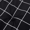 Garden Chair Cushions Set of 4 Black Checkered Pattern 50 x 50 x 4 cm Fabric