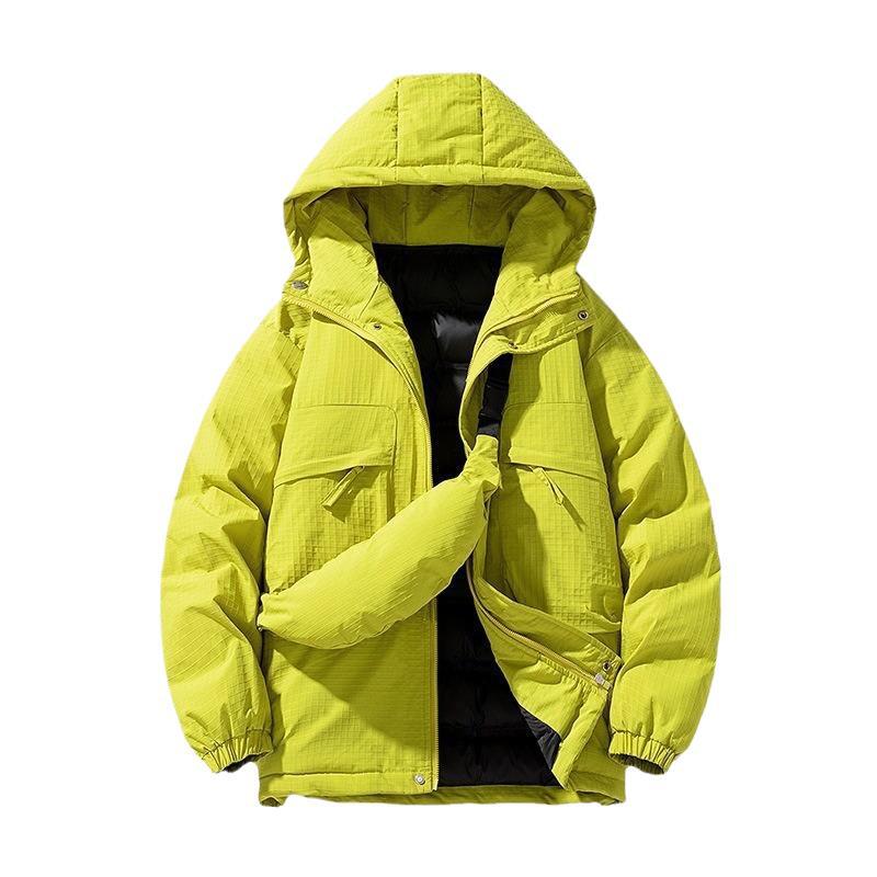 Мужская новая стеганая куртка Зимняя стеганая куртка Утолщенная теплая модная брендовая стеганая куртка с капюшоном и сумкой-мессенджером Стеганая куртка Мужская одежда