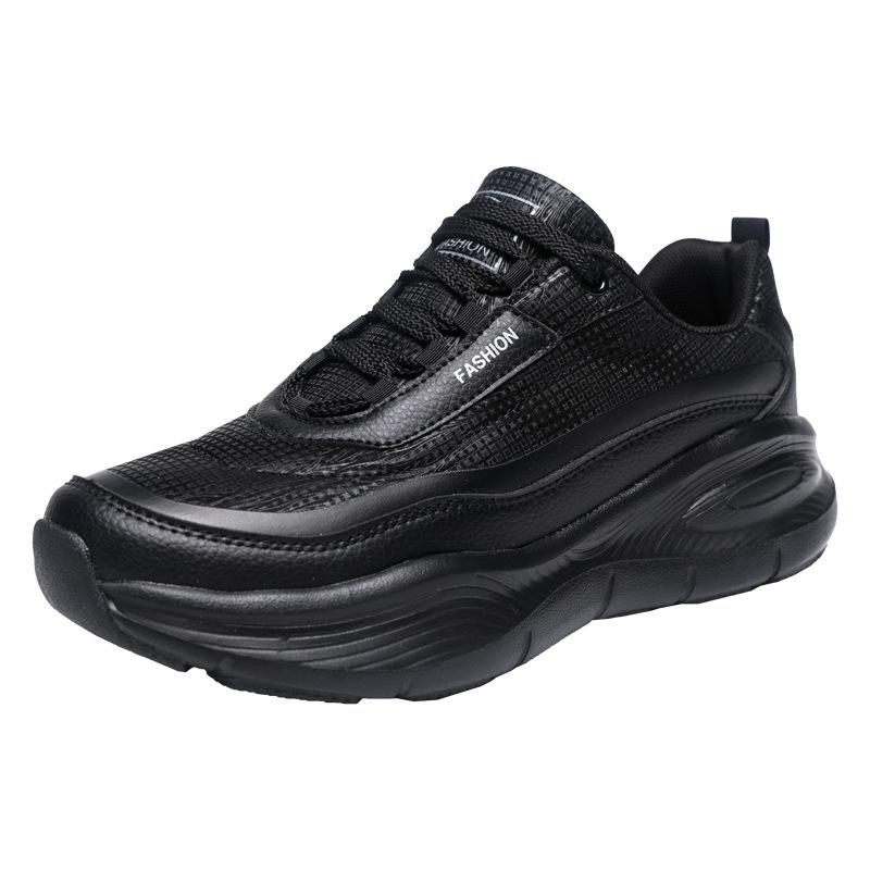 Мужская обувь новая кожаная толстая мужская повседневная спортивная обувь холодный клеевой процесс легкая мягкая подошва мужские кроссовки