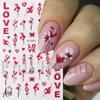 Nail Art Stickers, Romantic Valentine'S Day Love Cartoon Panda Love Adhesive Nail Stickers