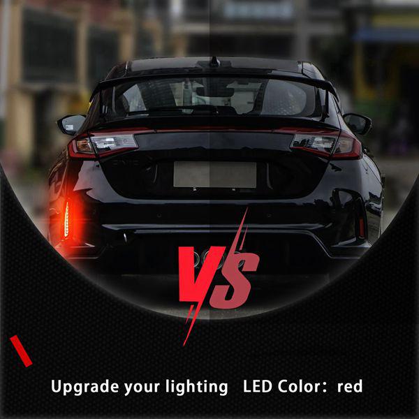 Трехфункциональные задние фонари-«клыки» Honda Civic Type R 23-24 (1 пара)