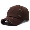 Washable Hole Baseball Cap For Men Women Hat Solid Sunscreen Baseball Hats Cotton Outdoor Sport Running Visor Cap