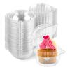 10/50PC With Lids Birthday Clear Dessert Packaging Cupcake Holder Wedding Donut Muffin Cake Container Dessert