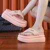 Fashion Women Clip Toe Chunky Platform Slippers for Summer 9CM Wedge Heels Flip Flops Woman Black Slip-On Thick Bottom Sandals Laides