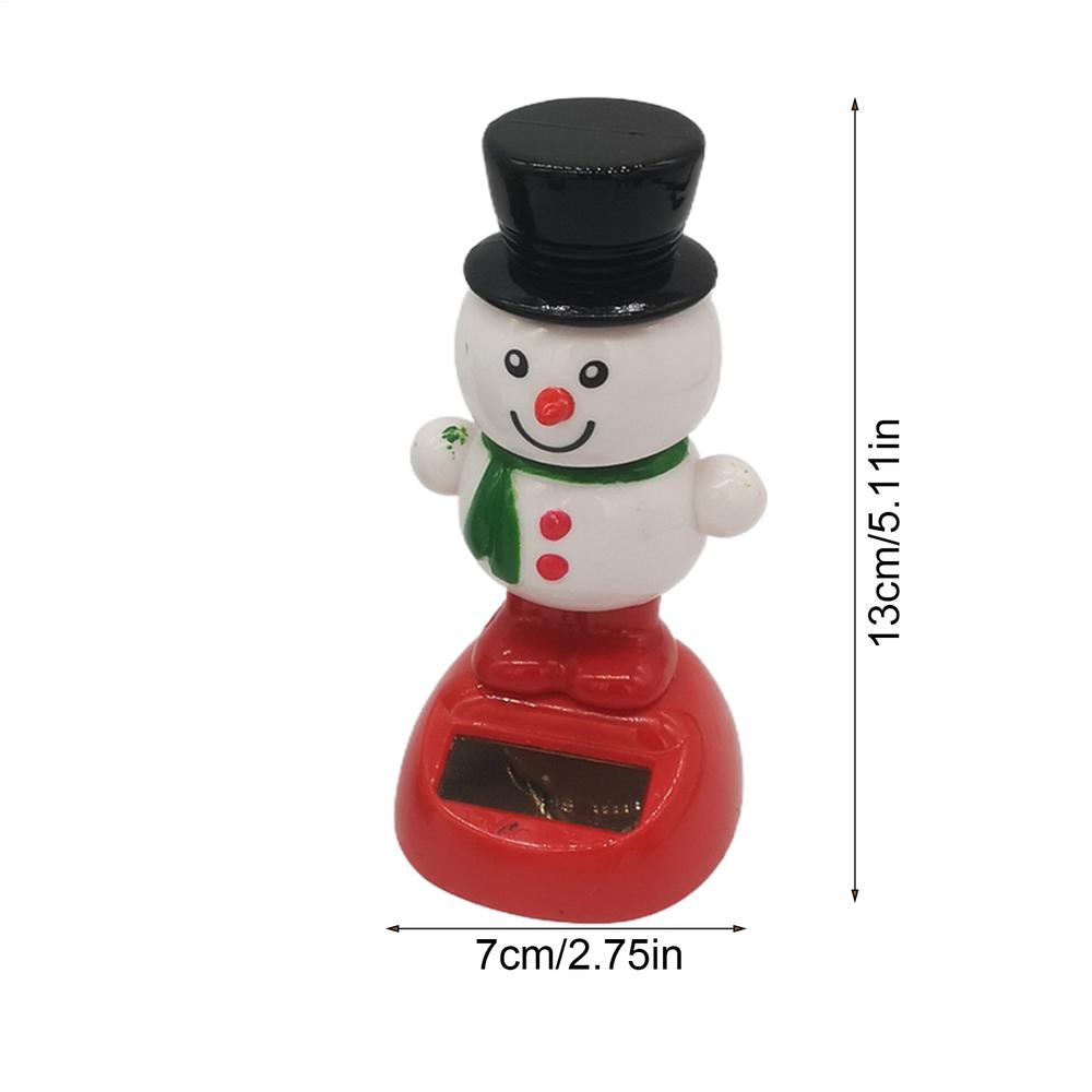 Качающаяся голова, мультяшная рождественская кукла, игрушки, работающие на солнечной энергии, танцевальная машинка, украшения, новое поступление, рождественские качающиеся игрушечные машинки, аксессуары