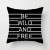 Home decorated black and white geometric cube letter printing cushion cushion car bedroom living room sofa pillow sleeve