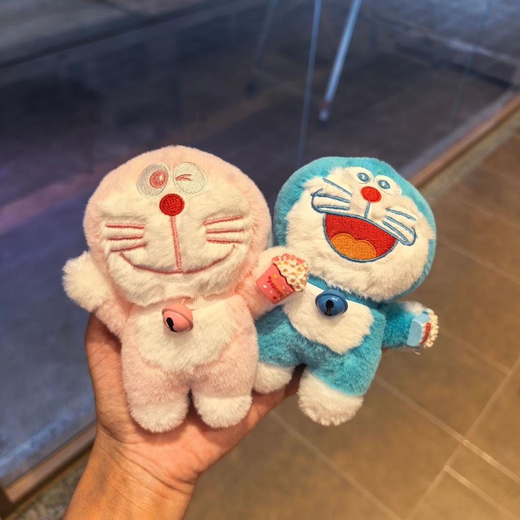 Doraemon Dorami Plush Keychain Cute Cartoon Anime Figure Stuffed Doll Keyring Backpack Pendant Soft Plushie Key Holder Gift