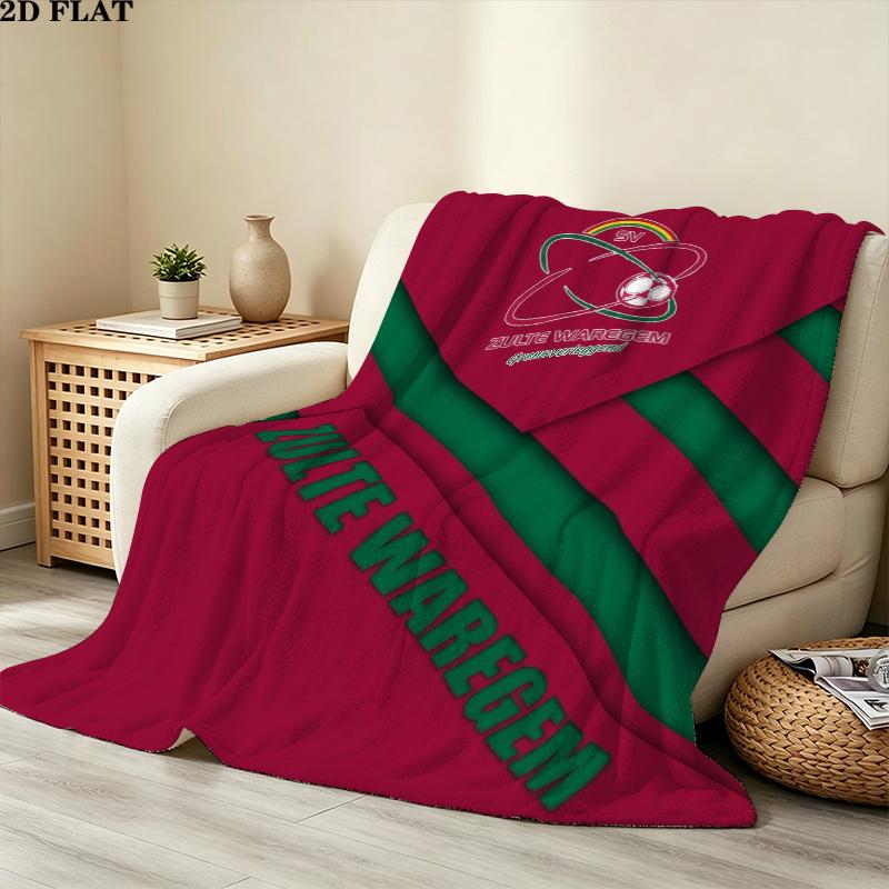 Sv Zulte Waregem Print Flannel Blanket, High quality Comfortable for All Seasons, Home Decor, Warmth and Comfort, Perfect for Christmas Gifts