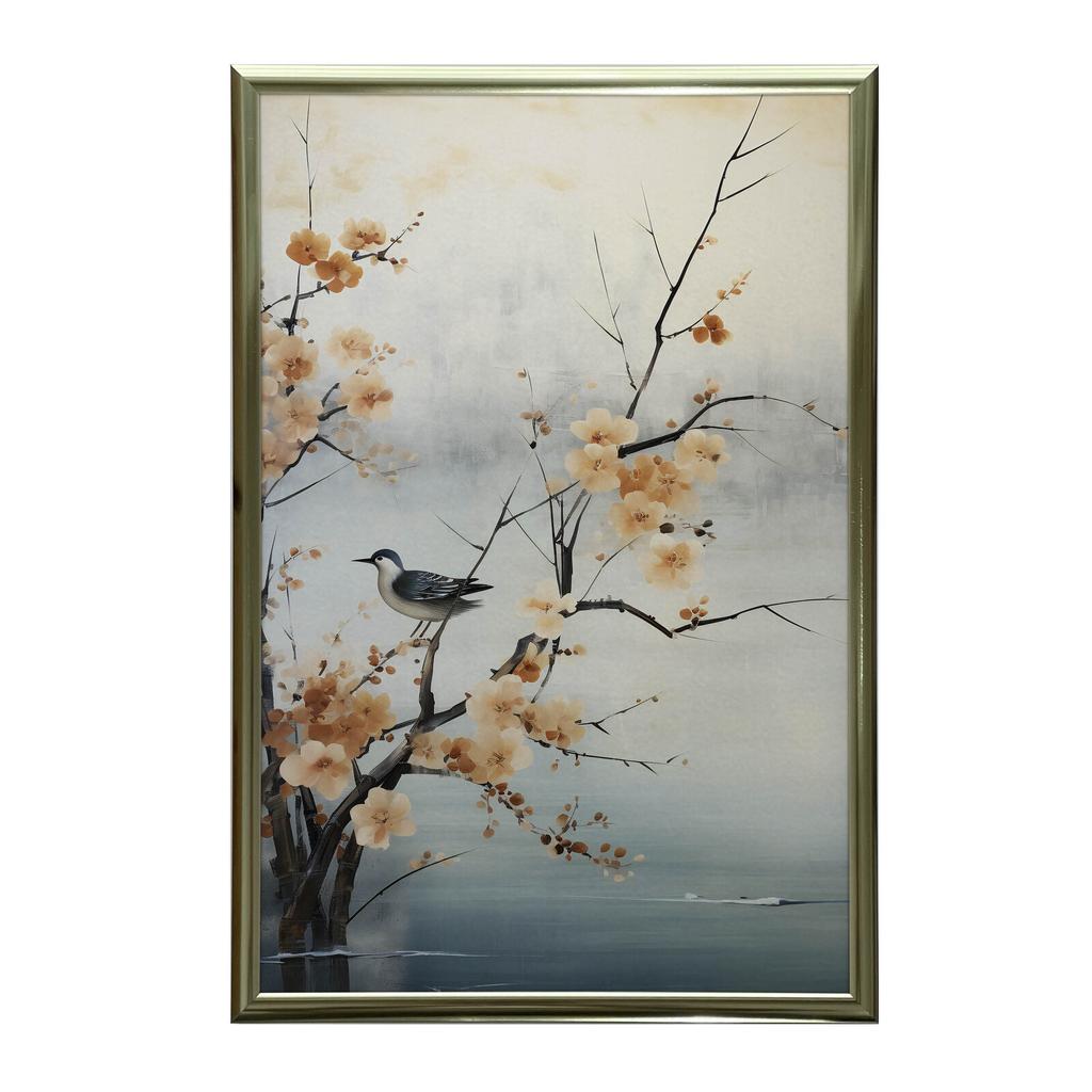 Wiosenne Cuda Na Wiśni Wiosenne Cuda Na Wiśni, 30X40 Cm, Rama Drewniana Ciemny Brąz, Papier Matowy 230 Gsm