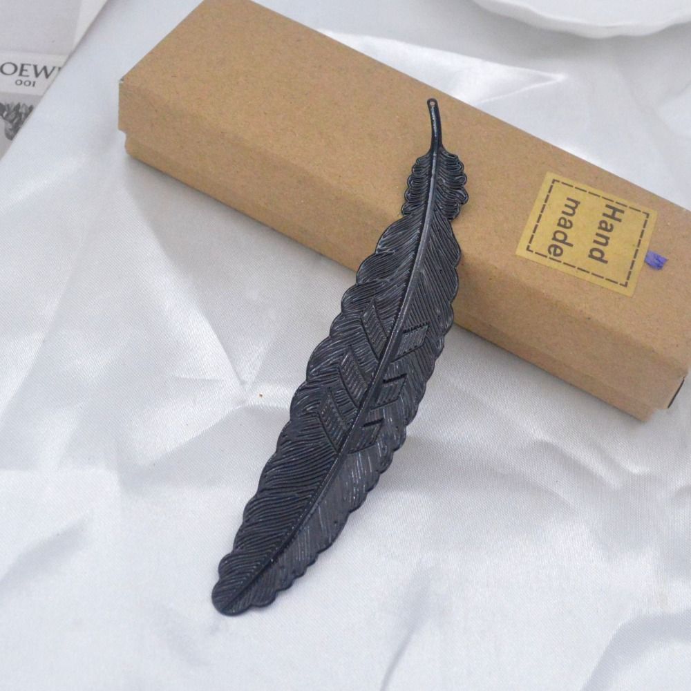 Retro Metal Feather Bookmark Ins Bookmark Feather Pendants Bookmark Photography Tools