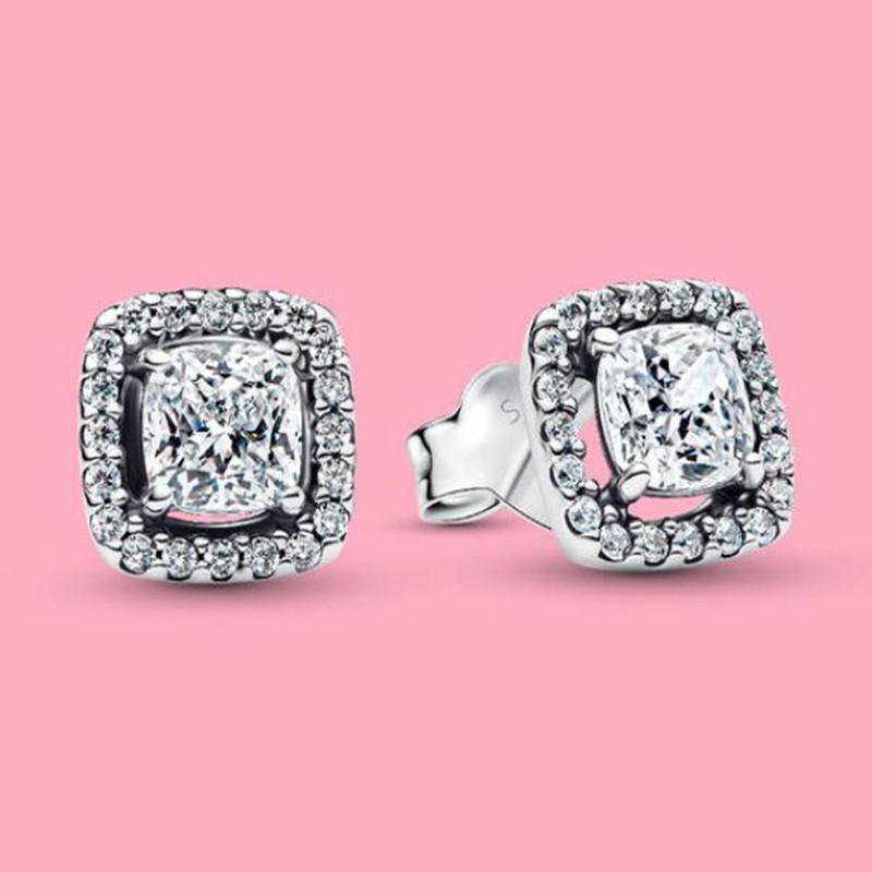 Искрящиеся серьги-гвоздики 'Лунная бабочка' из серебра 925 пробы для женщин, модные изящные украшения