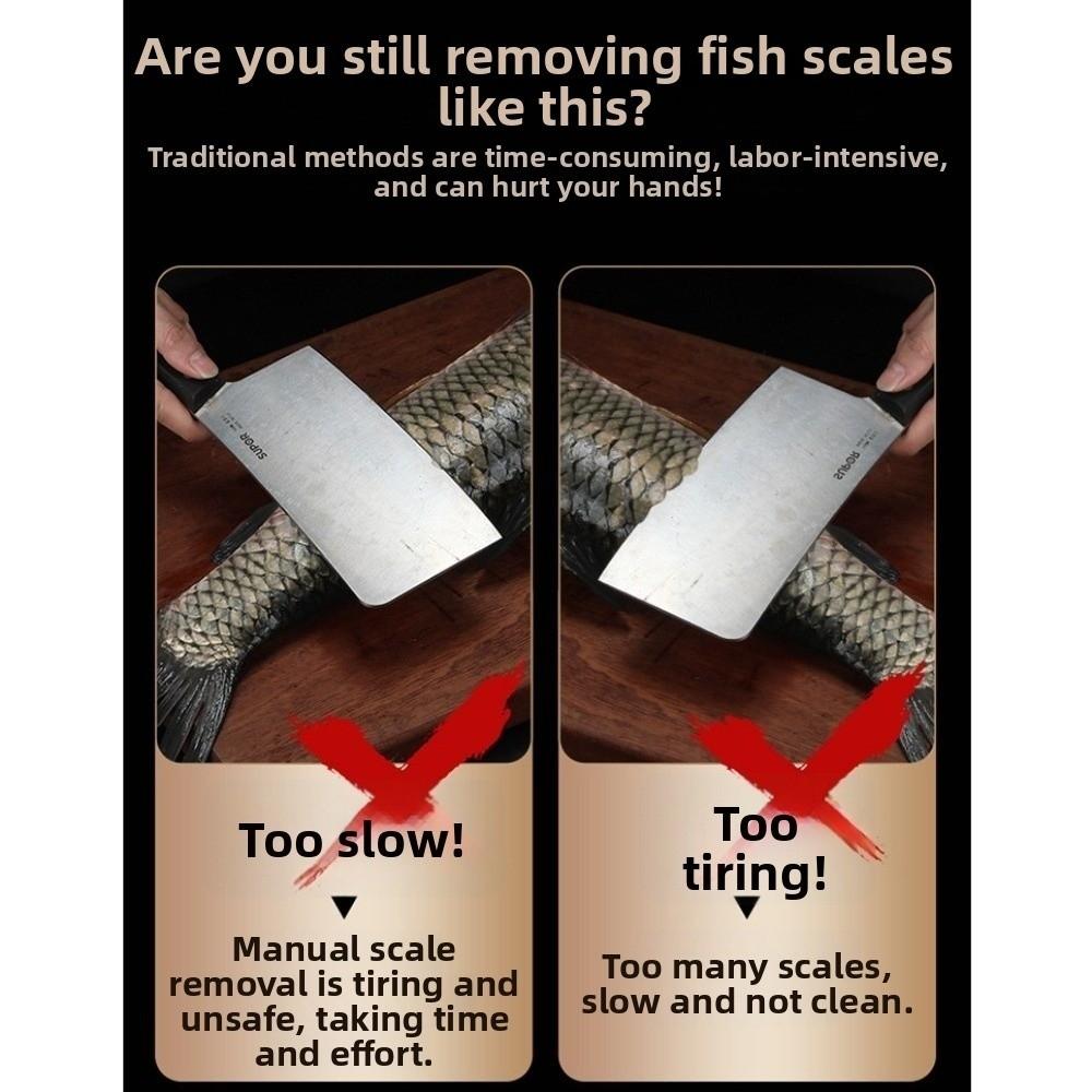 Left/Right Rotation Electric Fish Scaler Cordless Fish Scale Remover  Fish Cleaning