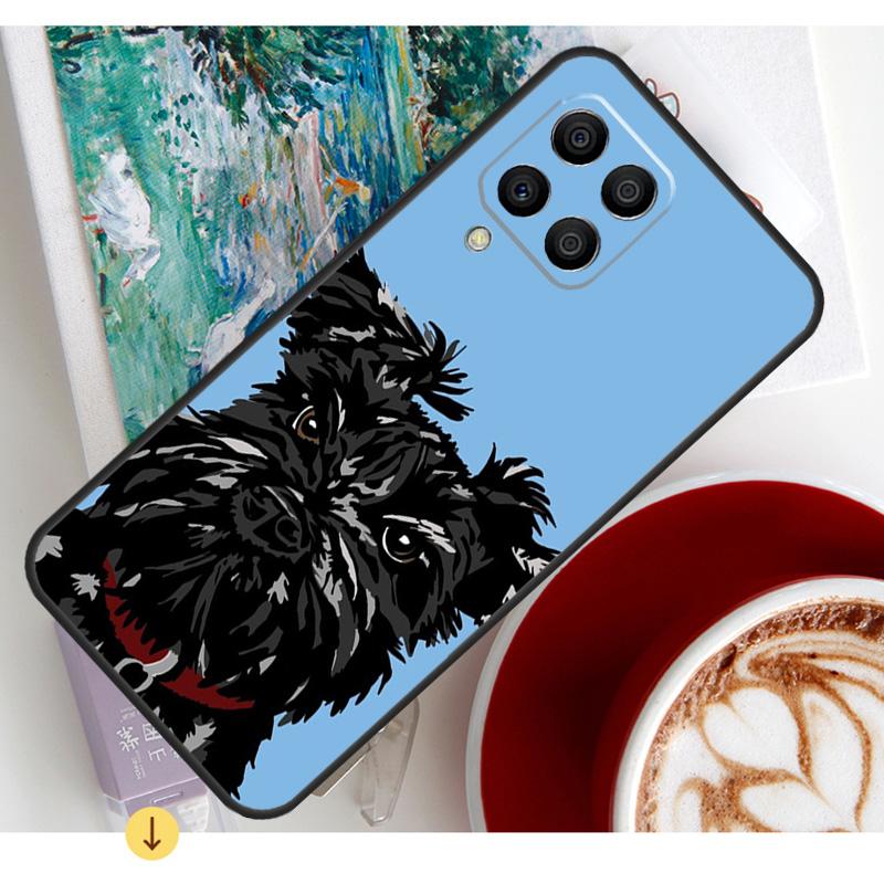 Cartoon schnauzer dog Case For Samsung Galaxy M54 M23 M20 M32 M52 M56 M16 M36 M34 M14 M35 M55 M15 M11 M31 M13 M53