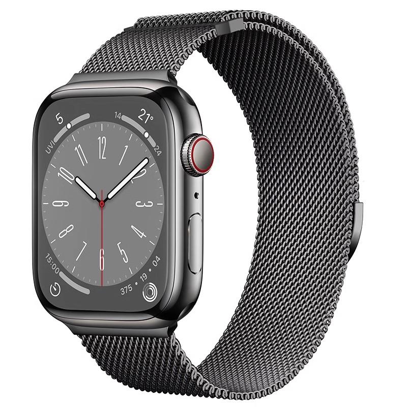 Миланский ремешок для Apple Watch 46 мм 42 мм 45 мм 44 мм 49 мм Магнитный ремешок из нержавеющей стали Ремешки для Iwatch Серии 11 10 9 8 SE 3 Ultra 2