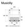 Musiclily Pro 10.8mm Humbucker Telecaster Bridge with Zinc Alloy 6-Way Saddles for TL-Type Electric Guitars, Chrome
