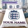 Custom Name England National Pattern Bedding,Quilt Set Quilt Cover Pillowcase Home Birthday Gift(1 * duvet cover + 2 * pillowcase, without core)_lx