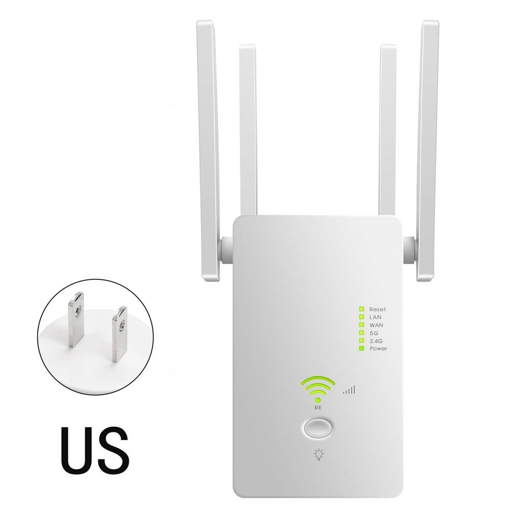 WiFi-усилитель 1200M/300M, двухдиапазонный усилитель сигнала 5G/2,4G, беспроводной репитер для домашнего роутера, штекер США/ЕС
