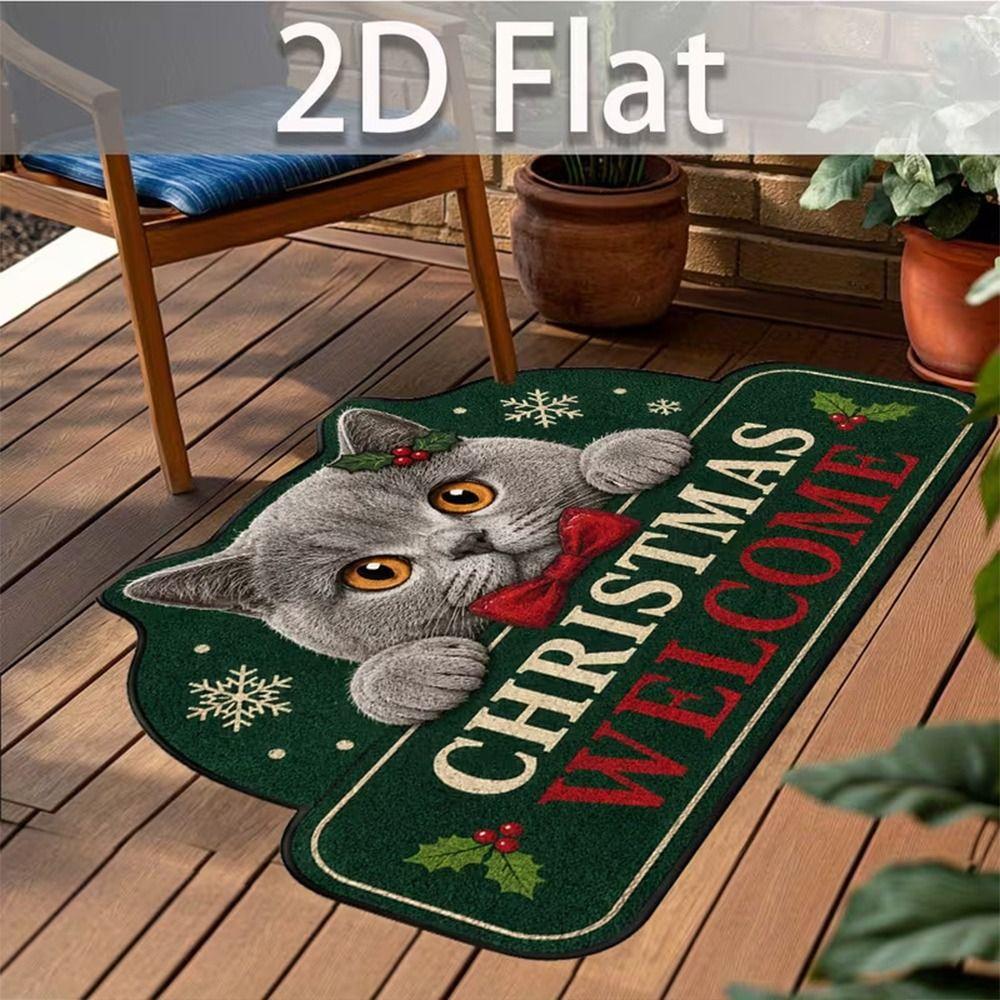 Soft Plush Cat Area Rug Non-Slip Floor Mat Unique Cartoon Carpet for Home Decoration