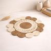 Beige Cotton Braided Placemat -Handcrafted Durable Table Mat for Dining