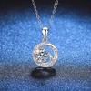 Moissanite Pendant Necklace 1ct D Color Chain Fashion Jewelry Women