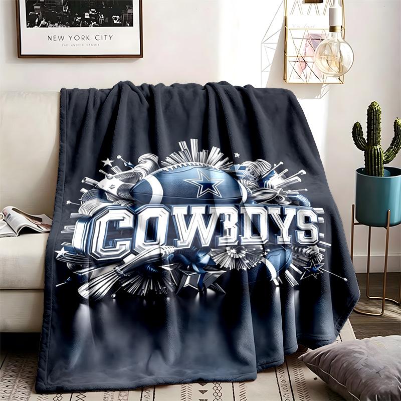 Dallas Cowboys Theme Personalized Outdoor Flannel Blankets Soft And Suitable For All Seasons Perfect For Sofas Beds And Camping