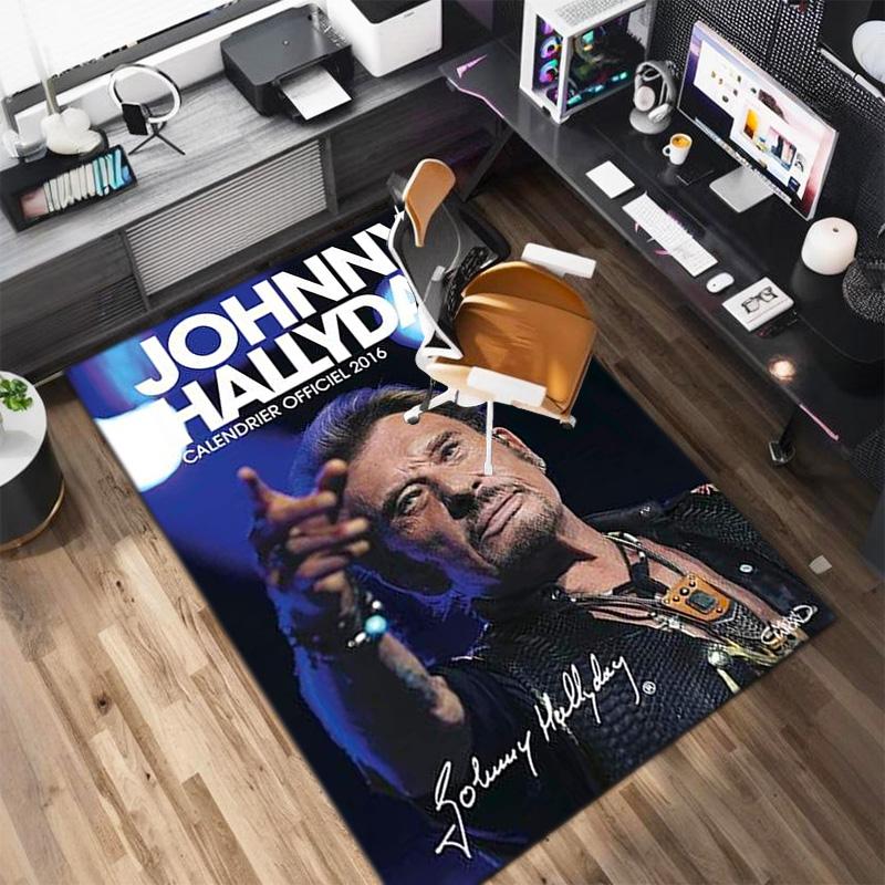 French legendary rock singer and actor Johnny Hallyday carpet is suitable for living room and bedroom doormats office balcony decorative carpet V14