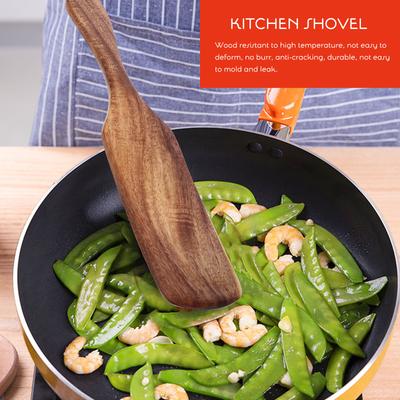 Деревообработчик Длинная ручка Кулинарная лопатка Антипригарная Кухонная лопата Многофункциональная Деревянная кухонная утварь Деревообработчик