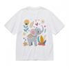 Women's Soft Breathable All Season Classic T-Shirt Cute Cartoon Elephant Tee