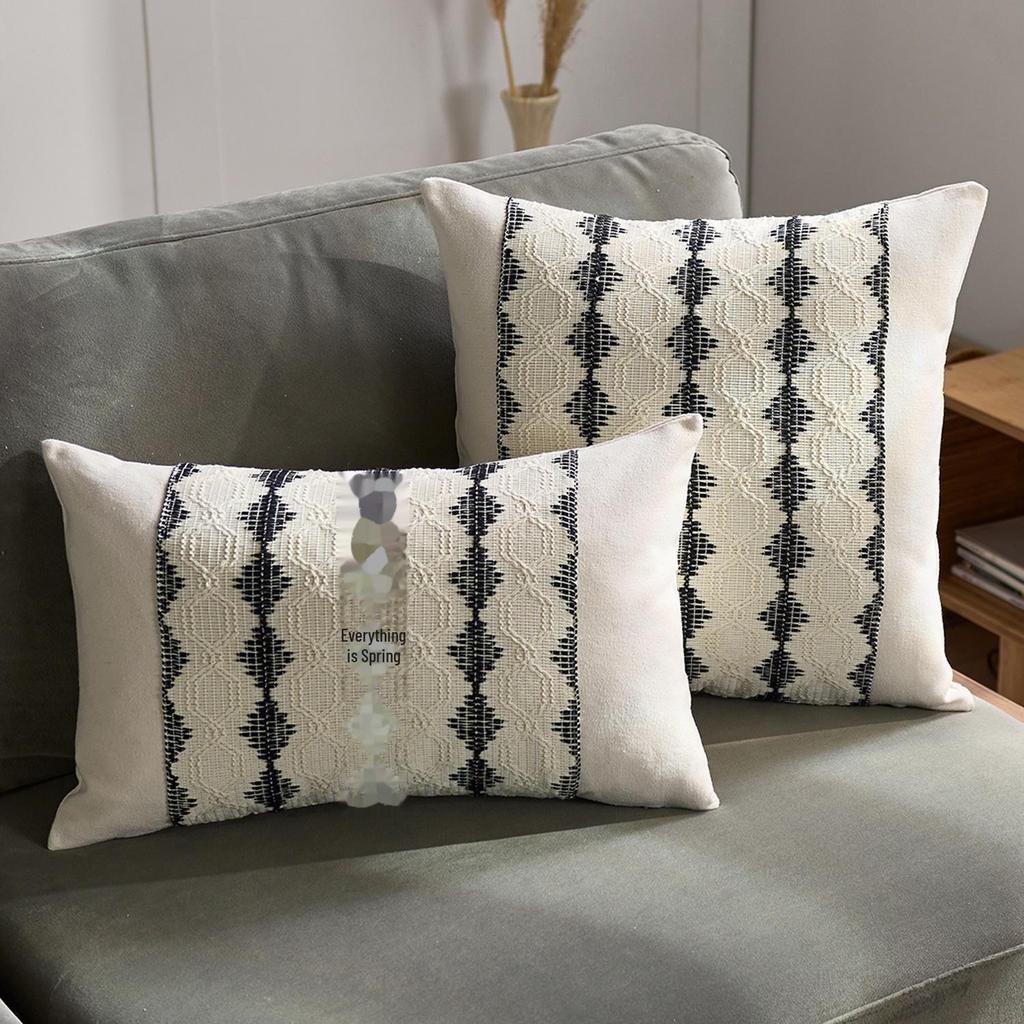 Чехол на подушку из льна и хлопка в стиле бохо: Легкая роскошная подушка для дивана/кровати