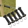 Electric Fence Gate Handle Fence Grip Handle Electric Fence Handle Insulated Gate Grip Bar with Metal Hook for Farm Pasture