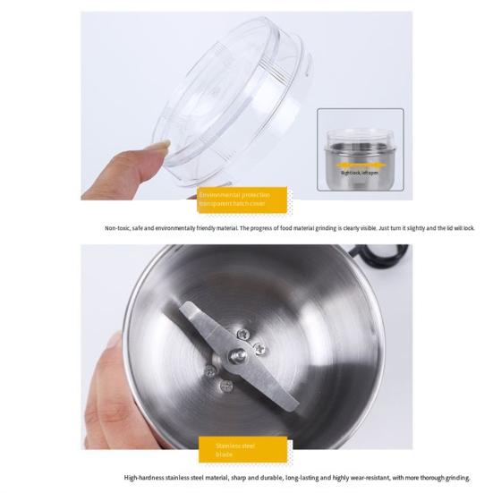 Electric Coffee Bean Grinder Portable Mini Spice Grinder Condiment Grinder Nut Seeds Grain Coffee Chopper Blender