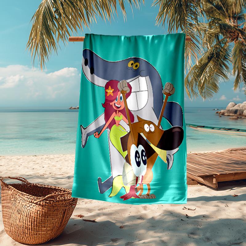 Ultra-Soft Beach Towel with puffin rock Theme,Ideal for Pool - Camping, Diving - Perfect Travel Essential, Vibrant Beach Towel.